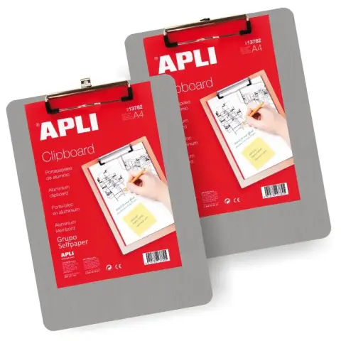Imagen PORTAPAPELES ALUMINIO CON PINZA. APLI