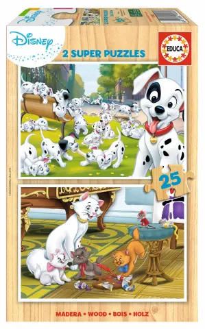 Imagen PUZZLES DISNEY ANIMALS 2X25 PZAS. 