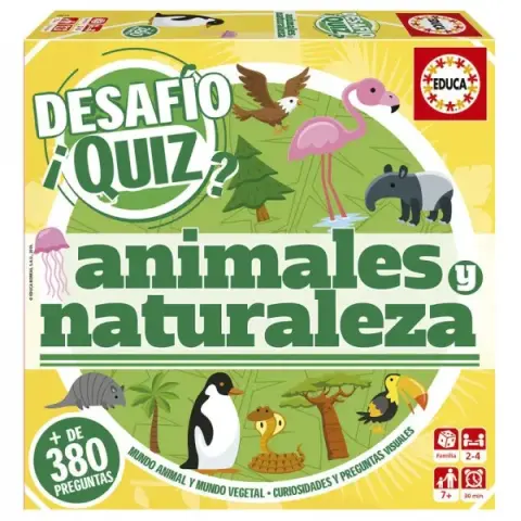 Imagen DESAFIO QUIZ. ANIMALES Y NATURALEZA. EDUCA