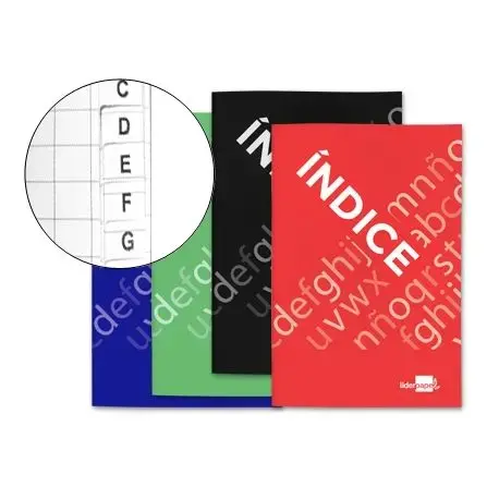 Imagen LIBRETA INDICE 4 24 H. 70 GR. LIDERPAPEL