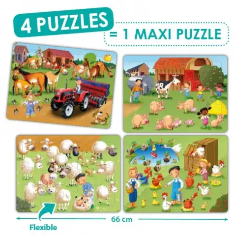 Imagen PACK DE 4 PUZZLES COOPERATIVOS-LA GRANJA