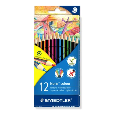 Imagen LAPICES COLORES NORIS C185 C/12. STAEDTLER