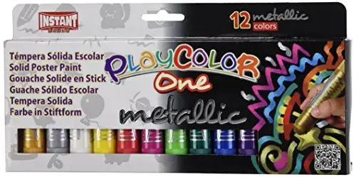 Imagen TEMPERA PLAYCOLOR ONE METALLIC 12 COLORES 10 GR. 