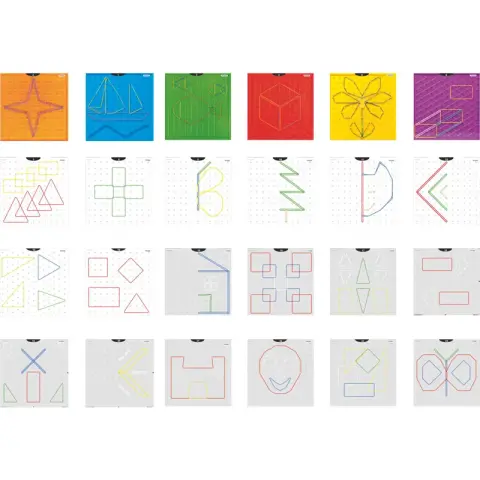 Imagen SET 6 GEOPLANOS COLORES 23 CM  3