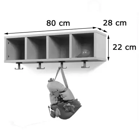 Imagen MUEBLE 4 CASILLAS CON PERCHERO 2