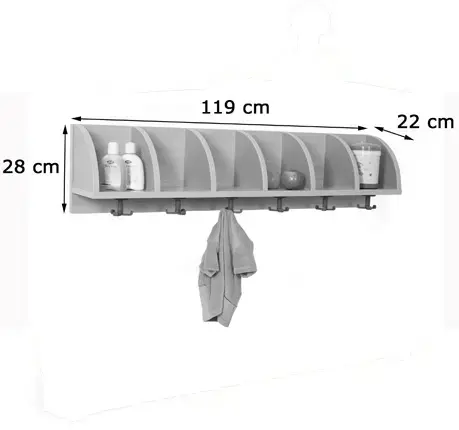 Imagen MUEBLE PERCHERO 6 CASILLAS 2