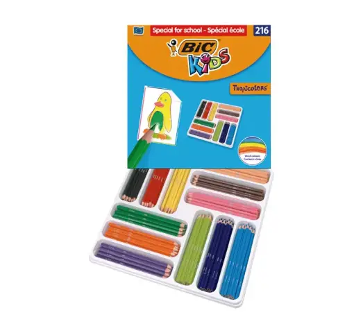 Imagen LAPICES COLORES TROPICOLOR BIC KIDS C/216