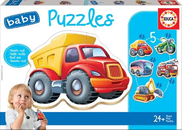 Imagen SET 5 BABY PUZZLES VEHICULOS. EDUCA