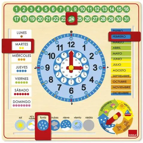 Imagen RELOJ CALENDARIO ESCOLAR