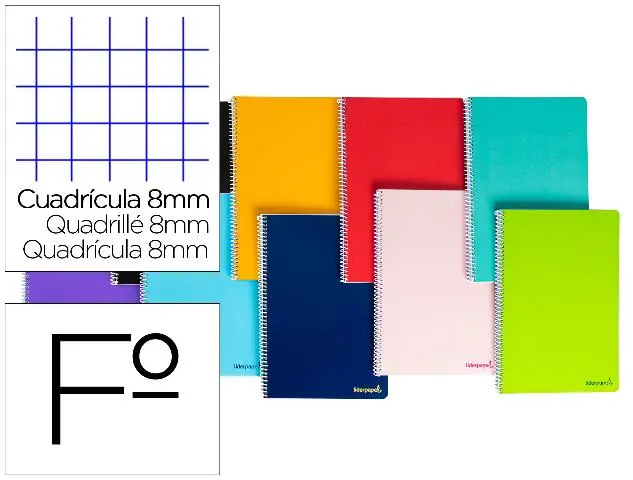 Imagen CUADERNO F 8MM. TAPA BLANDA 80H. 60 GR. LIDERPAPEL