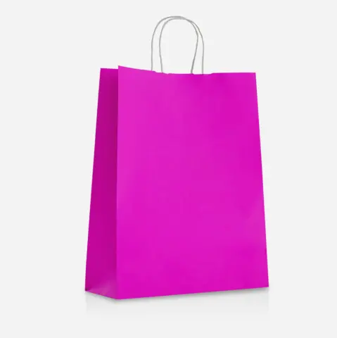 Imagen BOLSA PAPEL KRAFT FUCSIA 40 x 32 x 14 cm