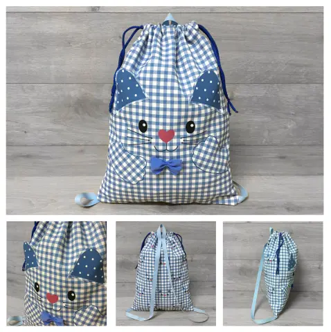 Imagen GATO AZUL MOCHILA 