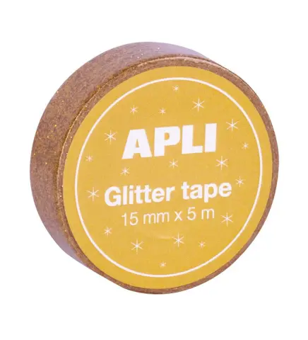 Imagen CINTA ADHESIVA GLITTER 15MM X 5M. APLI 2