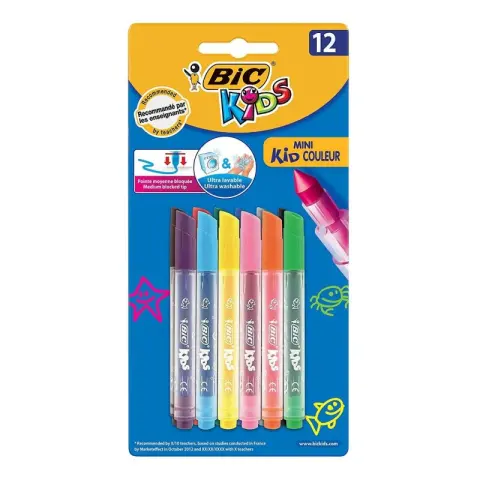 Imagen ROTULADOR MINI KID COULEUR C/12. BIC