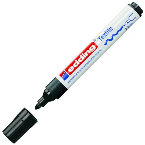 Imagen ROTULADOR TELA EDDING 4500-01 NEGRO