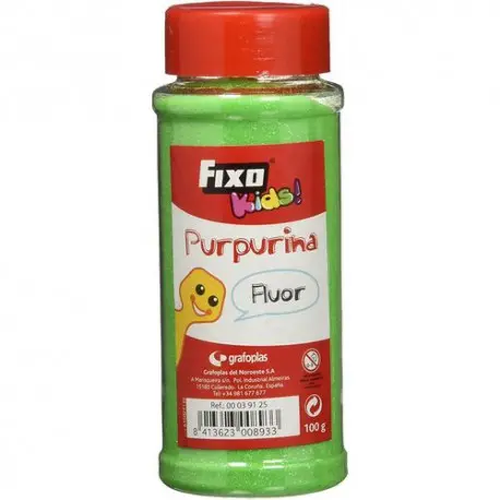 Imagen PURPURINA VERDE FLUOR 100GR. FIXO