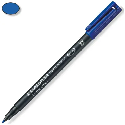 Imagen ROTULADOR AZUL (M) STAEDTLER LUMOCOLOR