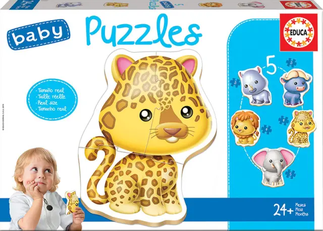 Imagen SET 5 BABY PUZZLES ANIMALES SALVAJES