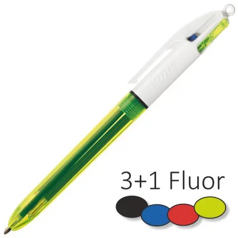 Imagen BOLIGRAFO 4 COLORES FLUO BIC