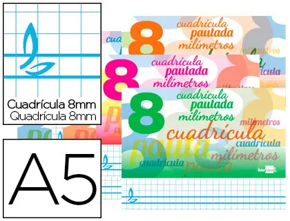 Imagen LIBRETA 4 APAISADA 8MM. 32 H. 70 GR. LIDERPAPEL