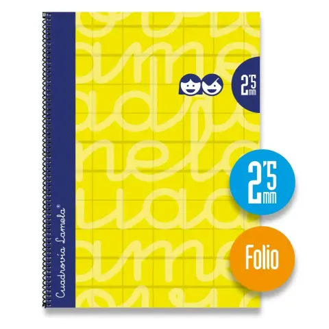 Imagen CUADERNO F 2.5 MM TAPA DURA AMARILLO. LAMELA