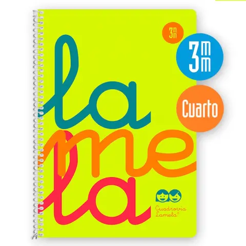 Imagen CUADERNO 4 3 MM TAPA PP AMARILLO. LAMELA