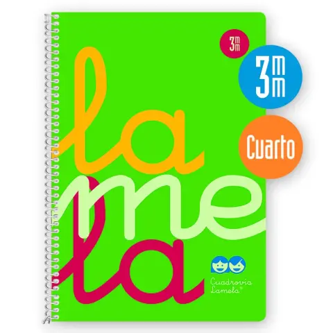 Imagen CUADERNO 4 3 MM TAPA PP VERDE. LAMELA