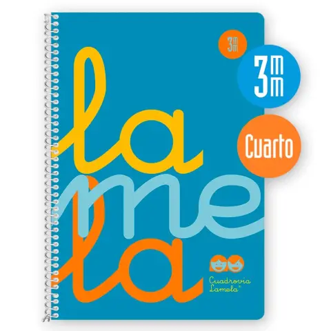 Imagen CUADERNO 4 3 MM TAPA PP AZUL. LAMELA