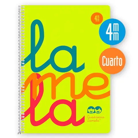 Imagen CUADERNO 4 4 MM TAPA PP AMARILLA. LAMELA