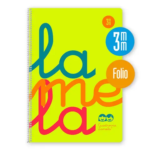 Imagen CUADERNO F 3 MM TAPA PP AMARILLO. LAMELA