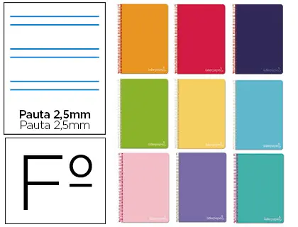 Imagen CUADERNO  F PAUTA 2,5 TAPA DURA. LIDERPAPEL