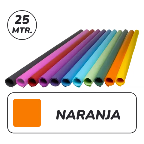 Imagen PAPEL KRAFT NARANJA 1X25M. FBS