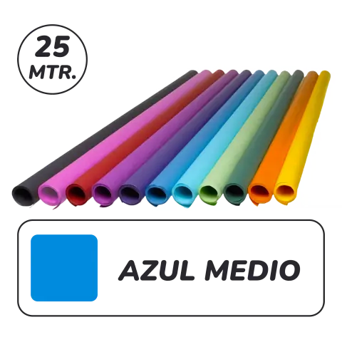 Imagen PAPEL KRAFT AZUL MEDIO 1X25M. FBS