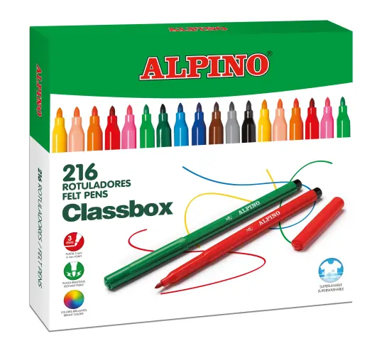 Imagen ROTULADOR PUNTA FINA PACKSCHOOL C/216. ALPINO