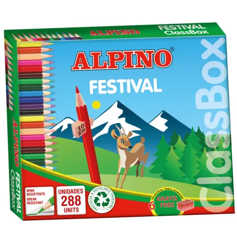 Imagen LAPIZ COLOR ALPINO FESTIVAL ECONOMIC PACK 288 UNID