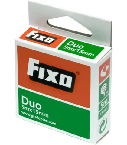 Imagen CINTA ADHESIVA 5X15 FIXO DUO DOBLE CARA