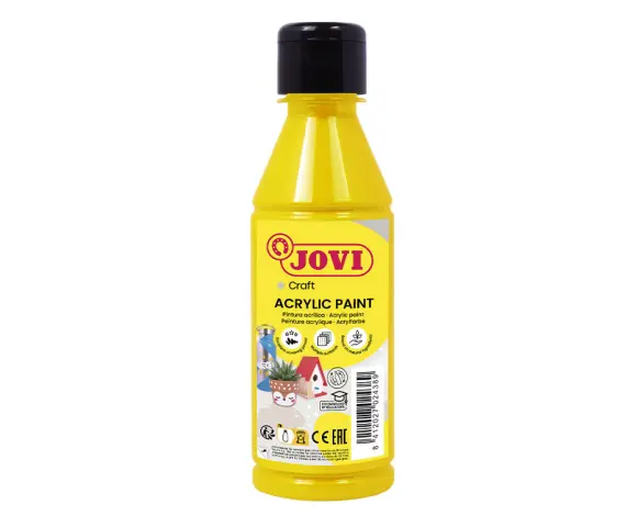 Imagen PINTURA ACRLICA AMARILLA JOVIDECOR. 250 ML.