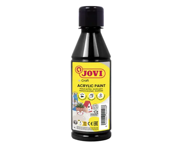 Imagen PINTURA ACRILICA NEGRA JOVIDECOR. 250 ML.