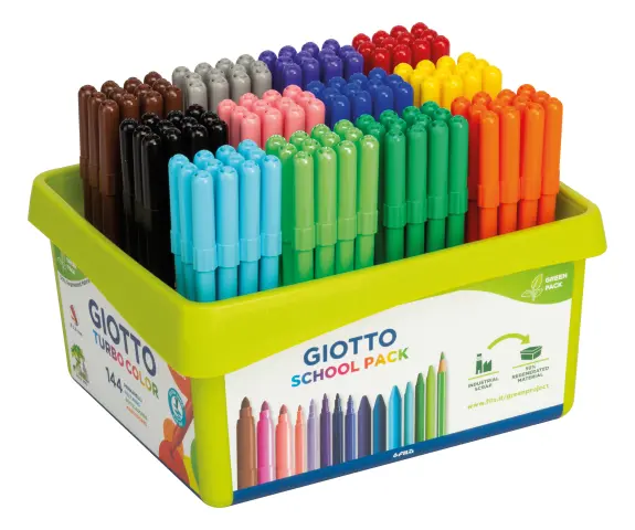 Imagen ROTULADOR TURBO COLOR PACK ESCOLAR C/144. GIOTTO