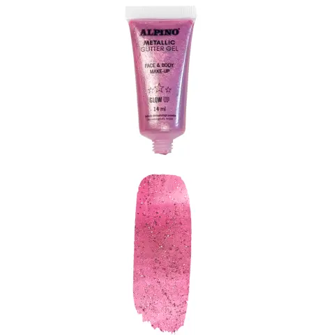 Imagen MAQUILLAJE GEL METALLIC GLITTER ROSA. ALPINO