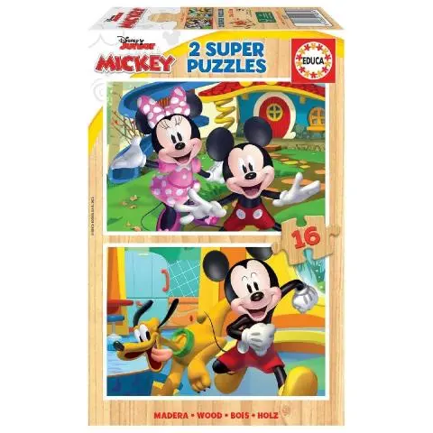 Imagen PUZZLES DISNEY MICKEY & MINNIE 2X16 PZAS. 