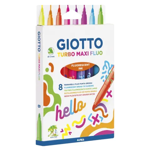 MALETÍN ROTULADORES CARIOCA JUMBO TINTA LAVABLE 40 UNID. COLORES