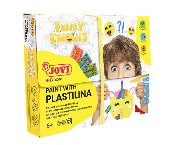 Imagen KIT PINTURA CON PLASTILINA FUNNY EMOJIS. JOVI