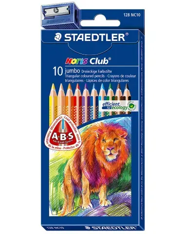 Imagen LAPICES COLORES TRIPLUS JUMBO NORIS C/10. STAEDTLER