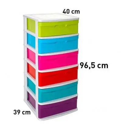 Imagen CAJONERA DE COLORES (6 CAJONES)