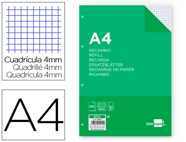 Imagen RECAMBIO F 4MM 60 GR. LIDERPAPEL