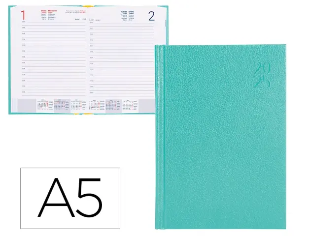 Imagen AGENDA ENCUADERNADA A5 D/P CORFU VERDE  MENTA
