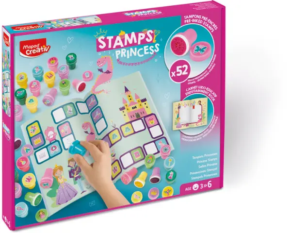 Imagen JUEGO MAPED CREATIV 52 STAMPS PRINCESSE 