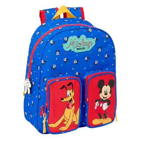 Imagen MOCHILA INFANTIL BOLSILLOS MICKEY MOUSE. SAFTA