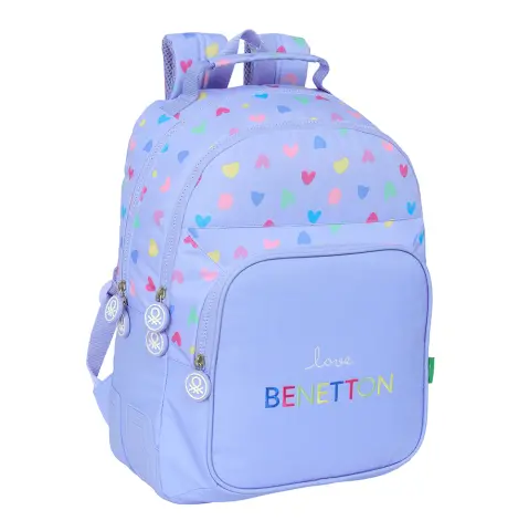 Imagen MOCHILA DOBLE BENNETTON LILA. SAFTA